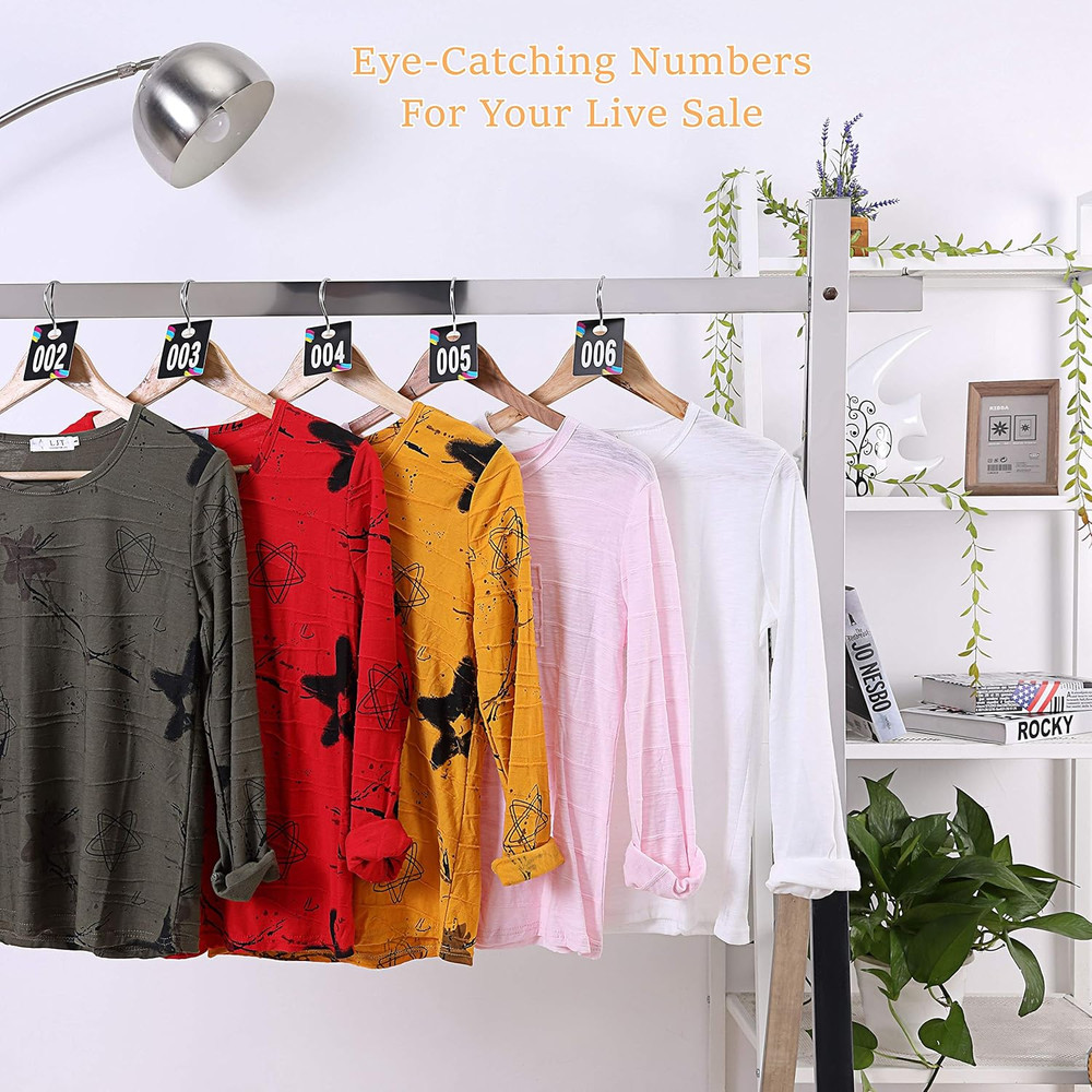 1 to 100 Live Plastic Number Tags Normal & Reverse Mirror Image Coat Room Check