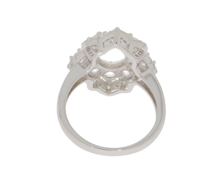 Sterling Silver Semi Mount Ring Setting Oval OV 9x7mm