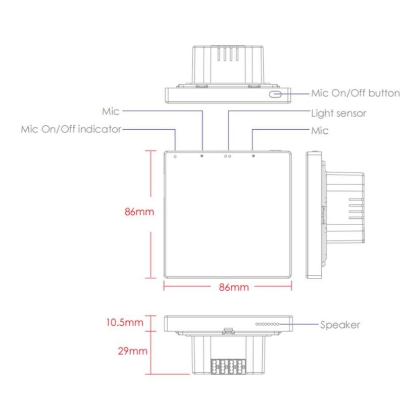 4''KNX switch smart home control smart central control screen Smart hotel