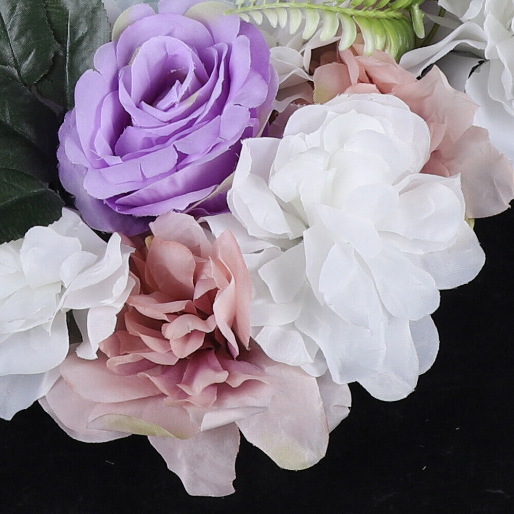 12 Pcs Artificial Flower Grid Panels DIY Flowers Wall Frames Plastic Flower Wall