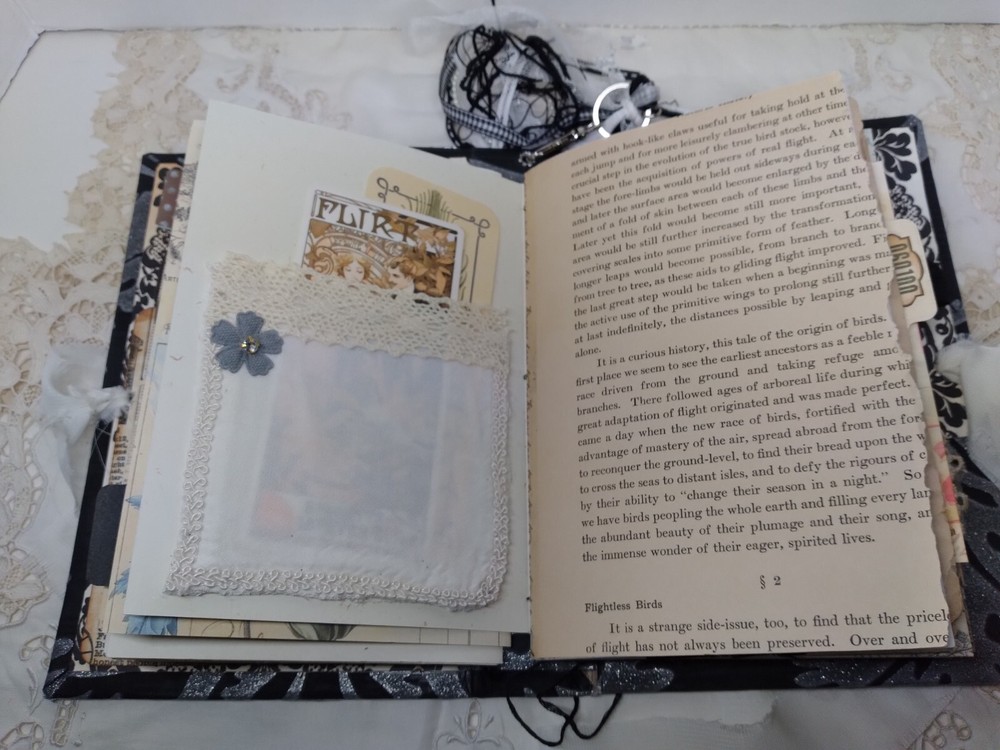 Old World Victorian Handmade Junk Journal Ephemera Interactive Keepsake Dangle