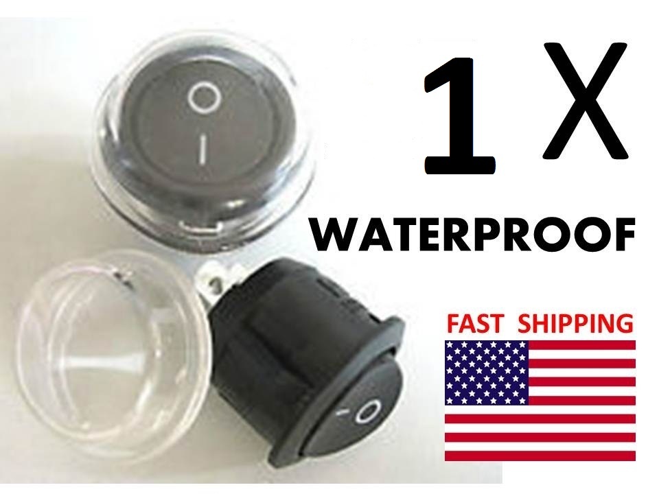 1x WEATHERPROOF Switch ON OFF - Universal 12v DC or AC Switch - Auto - Marine