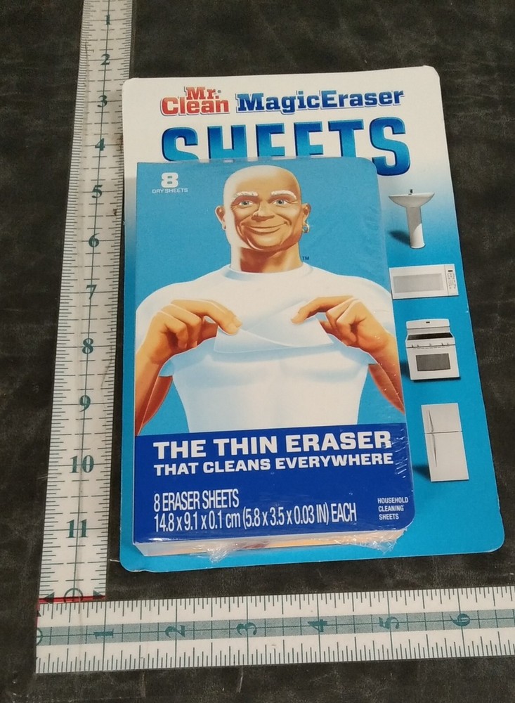 (1) New Sealed MR. CLEAN MAGIC ERASER Thin Sheets 8 sheets Per Package