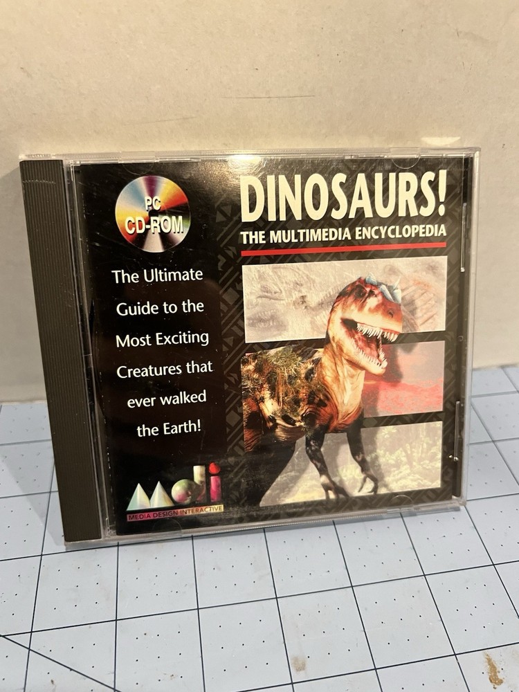 DINOSAURS! Multimedia CD-ROM 1992 Media Design Interactive Mac PC Dual Sony