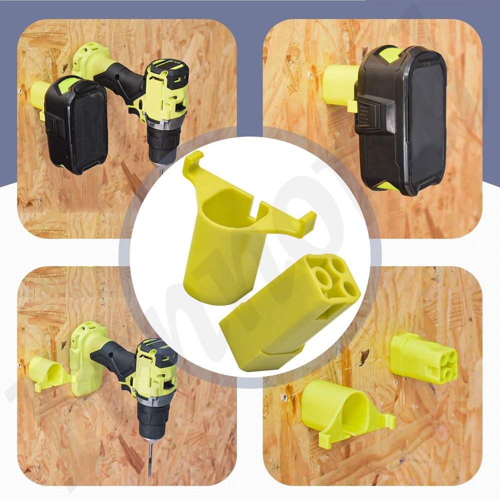 12 Pack Battery Holder Set for Ryobi 18V Tool – Wall Mount Storage Organizer for