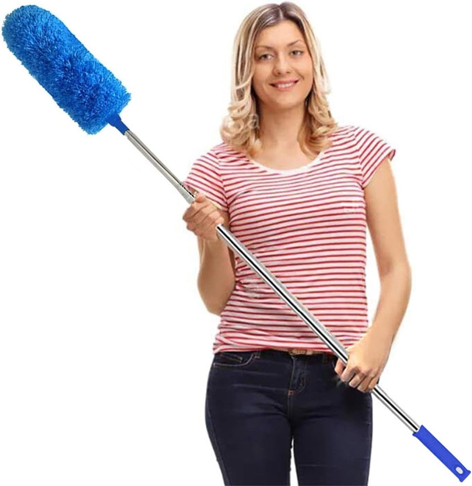 Microfiber Feather Duster Extendable Cobweb Duster W/ 100 inches Extra Long Pole