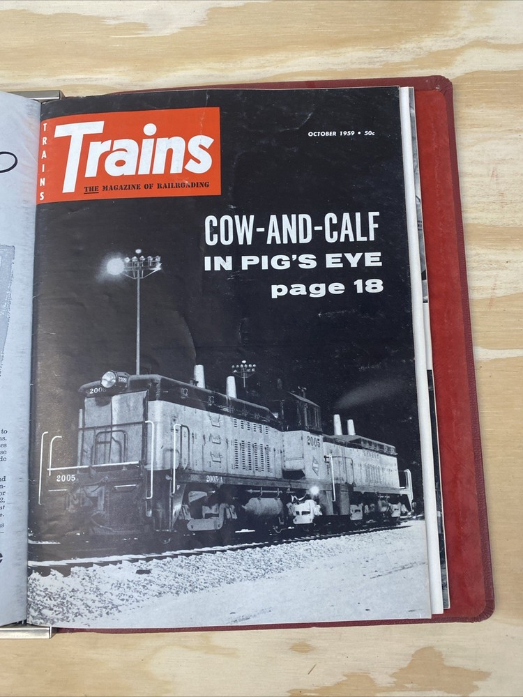 Trains Magazine 1959 Full Set Binded