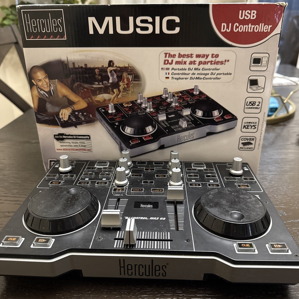 Hercules DJ Control MP3 e2 USB DJ Controller - Complete in Box (CIB)