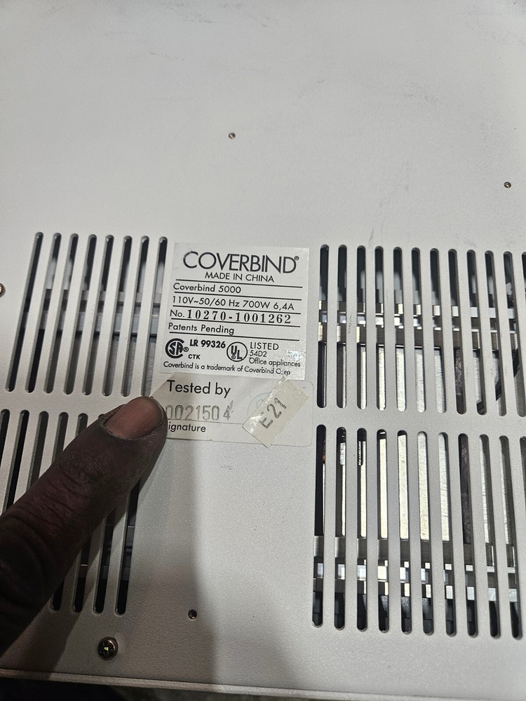 Coverbind 5000 Desktop Binding Machine (Tested)
