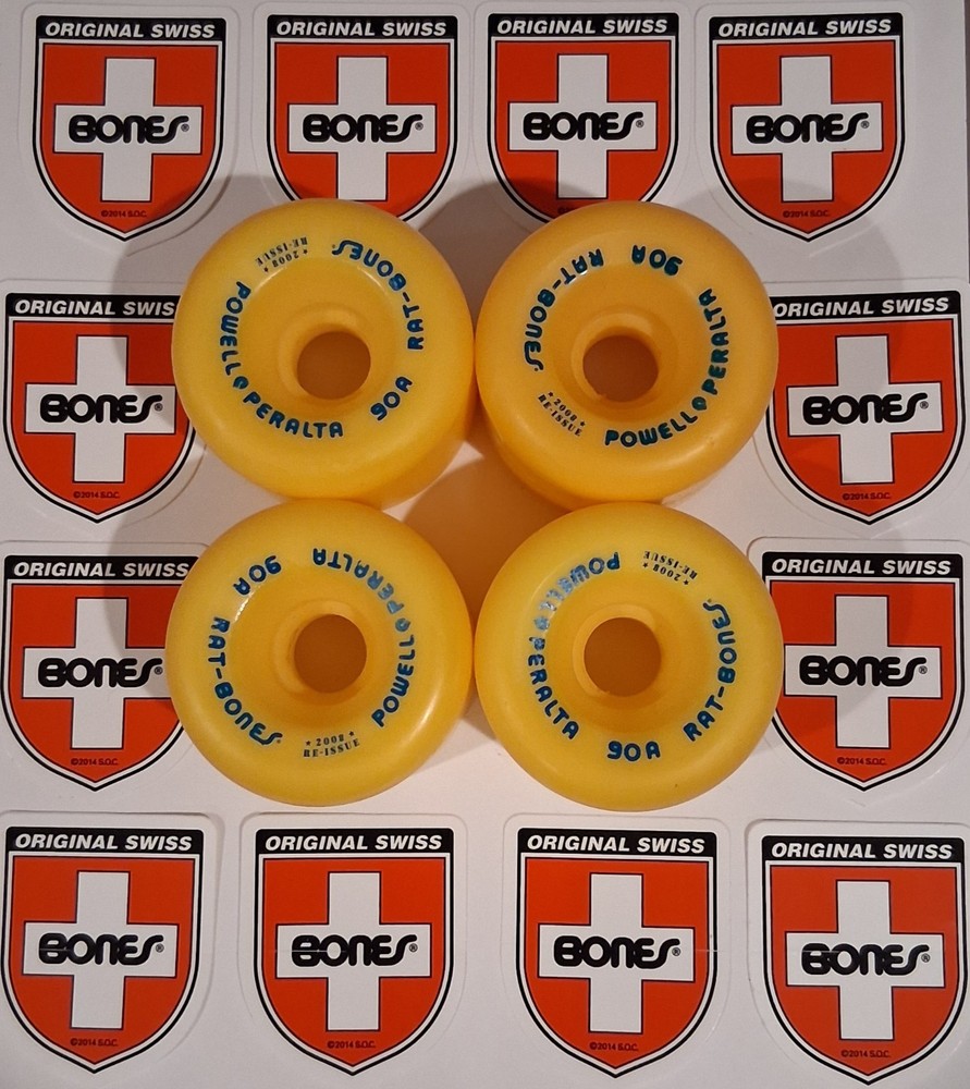 Powell Peralta Custom Yellow Rat Bones Wheels 2008 Re Issue