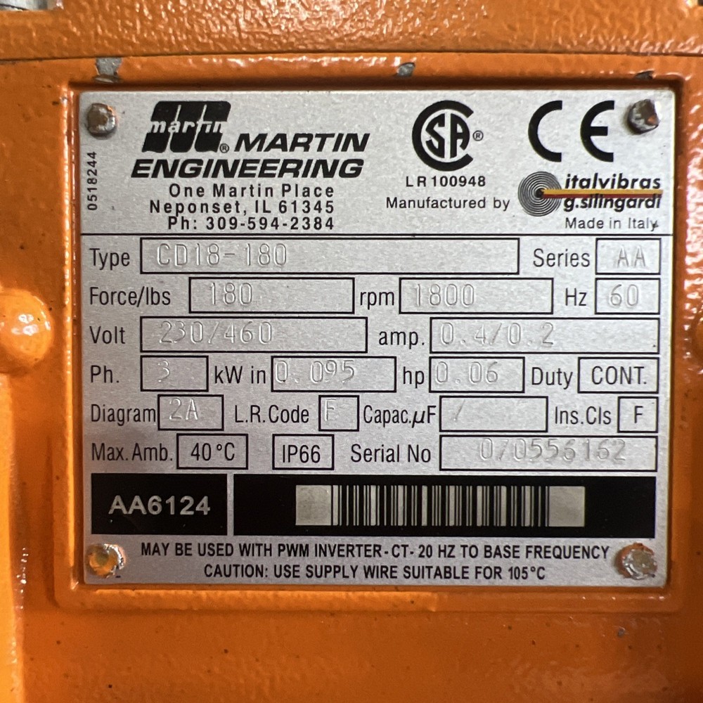 martin engineering CD18-180 Used Surplus