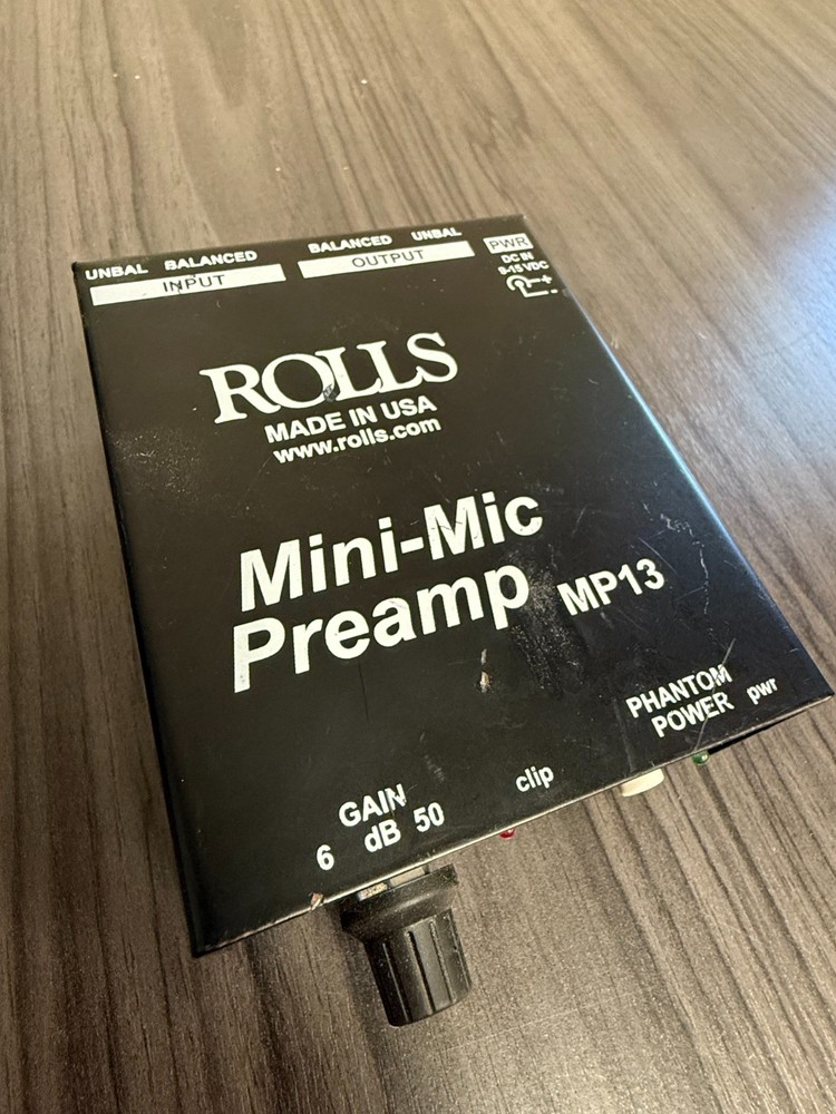 ROLLS MP13 Mini-Mic Preamp Phantom Power