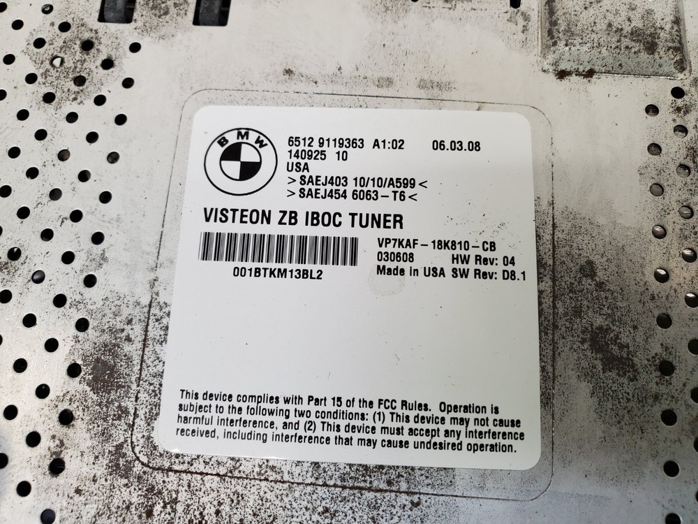 ✅ 06-13 OEM BMW E82 E88 E90 E92 E93 E70 X5 IBOC Tuner Radio Control Unit Module