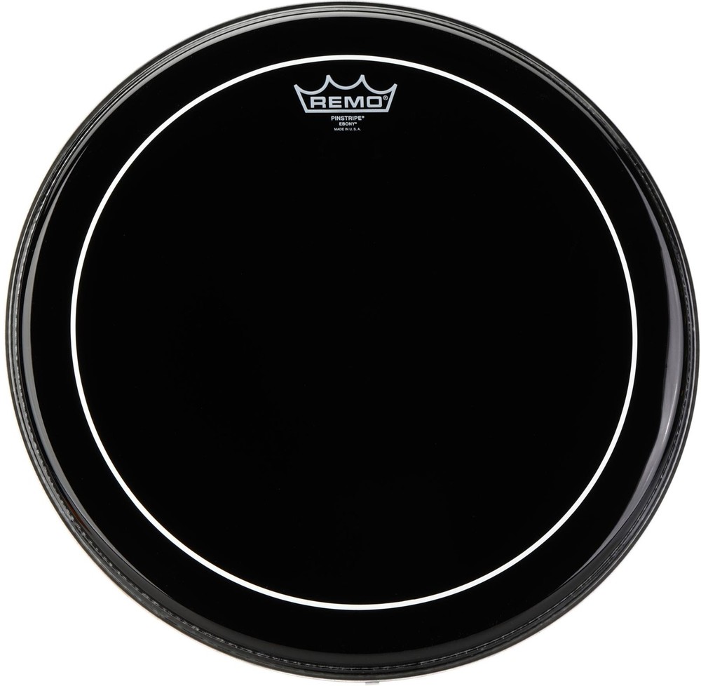 Remo Pinstripe Ebony Drumhead - 16 inches (2-pack) Bundle