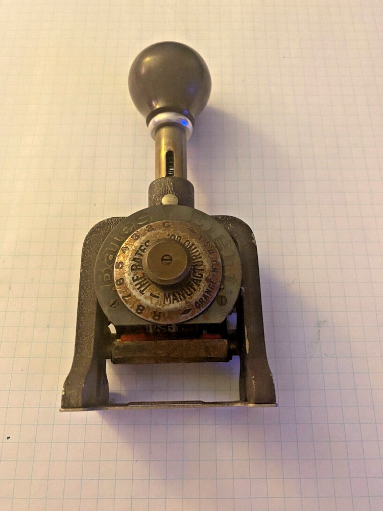Bates numbering machine, 5wheels, style E