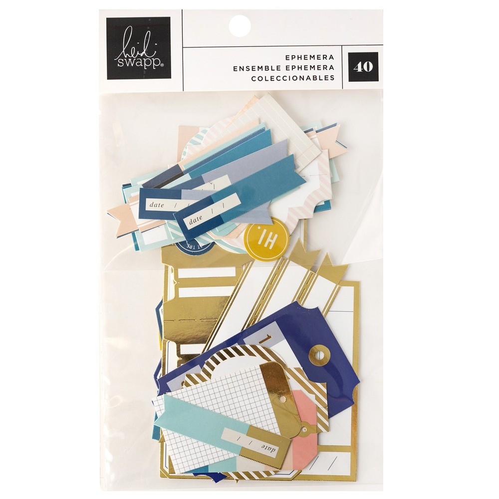 Heidi Swapp Set Sail Journaling Ephemera Die-Cuts-40/Pkg - 3 Pack