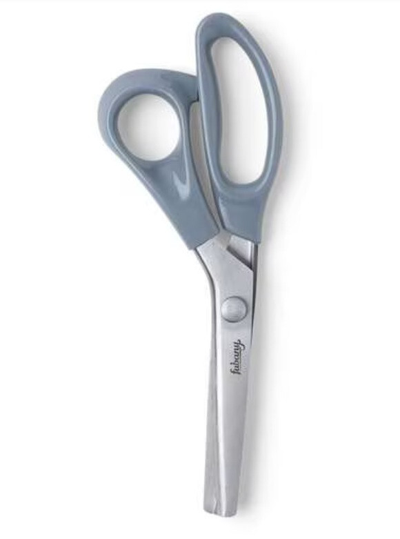 Fabany 9" Gray Bent Handle Pinking Shears