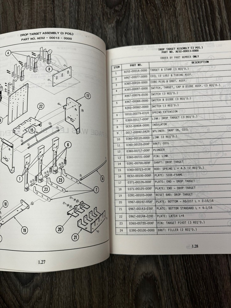 Bally Pinball Game Common Assemblies Manual, 1987