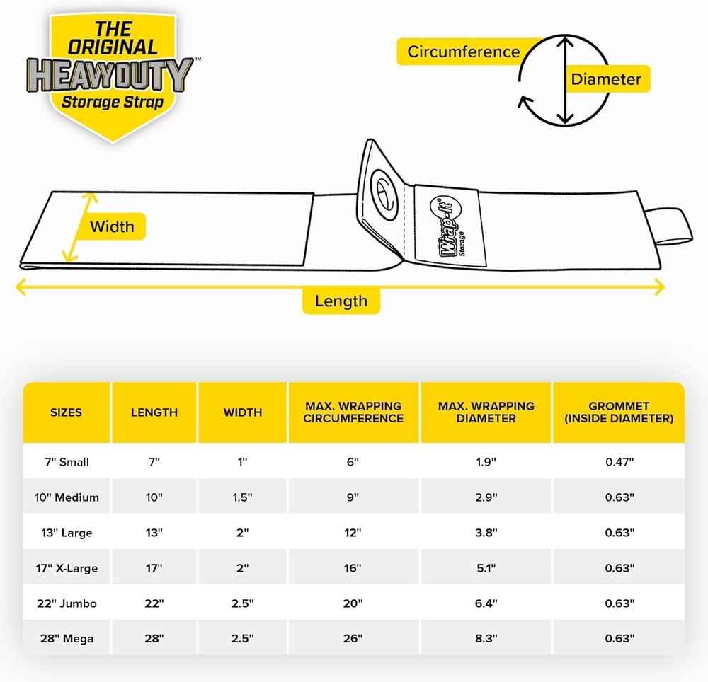 Powerful 6-Pack Heavy-Duty Black Straps - Secure Your Cords & Tools Effortlessly