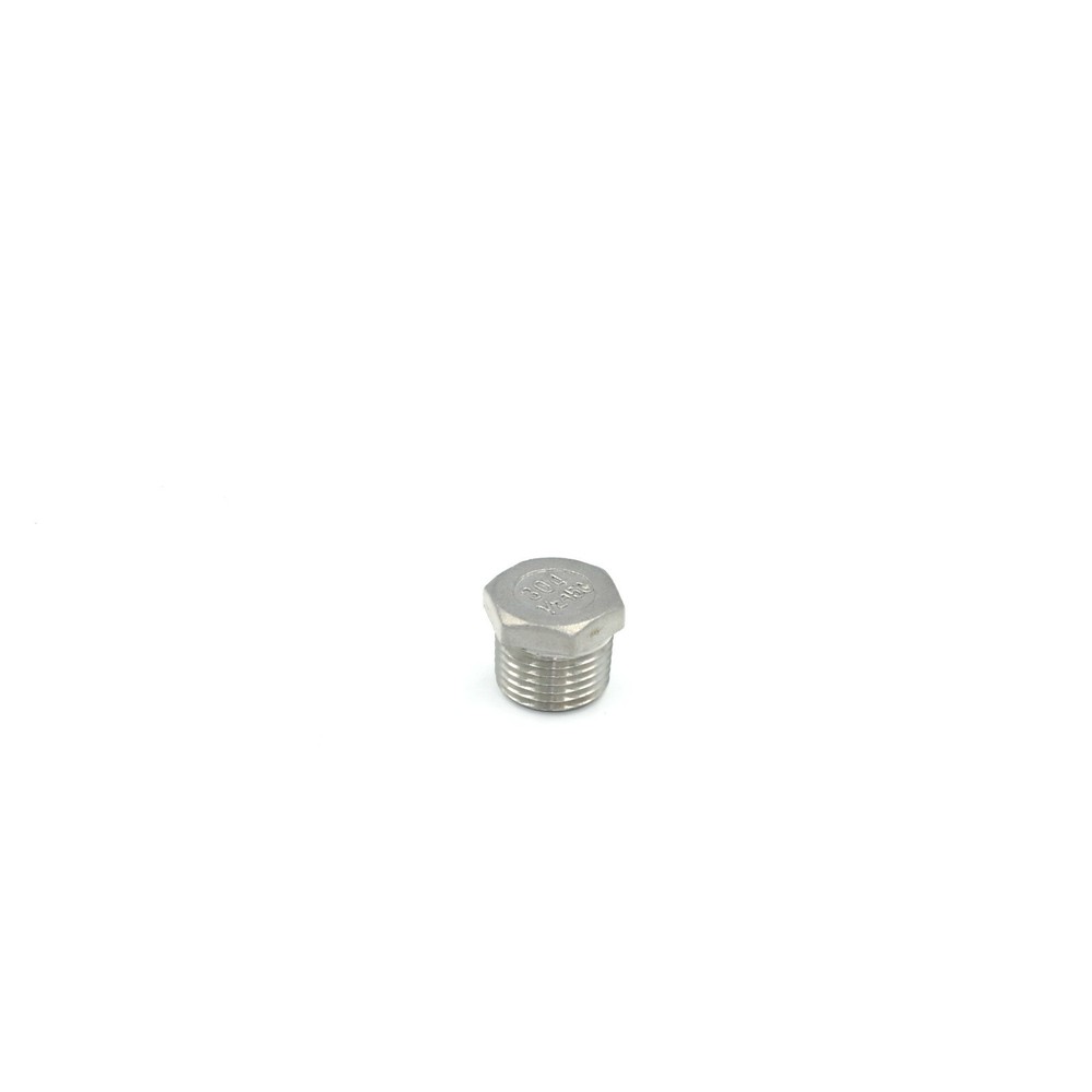 1/2" Hexagon Plug NPT Stainless Steel Fitting