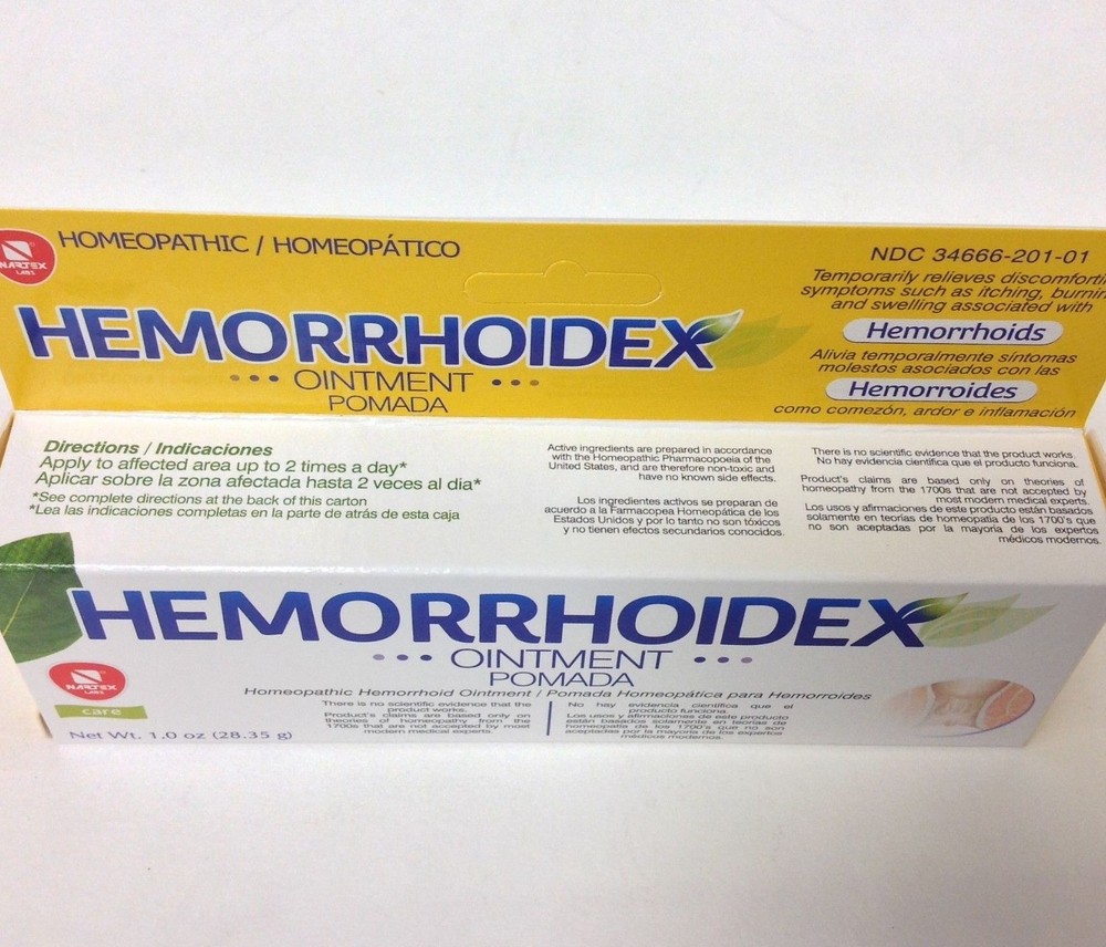 2 HOMEOPATHIC HEMORRHOIDEX OINTMENT 1.0 oz