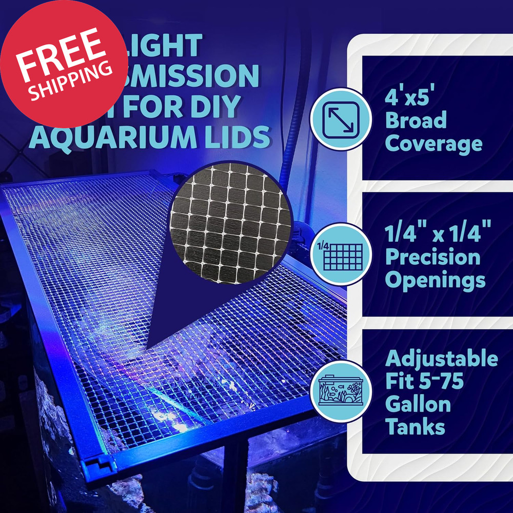 Clear Mesh Netting Material - 4'X5' - Plastic Mesh Screen Netting for Fish Aquar