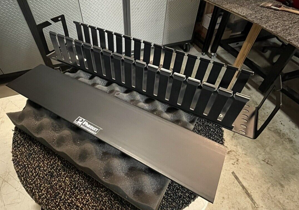 (1) PANDUIT WMPHF2 Cable Management System Black Metal.