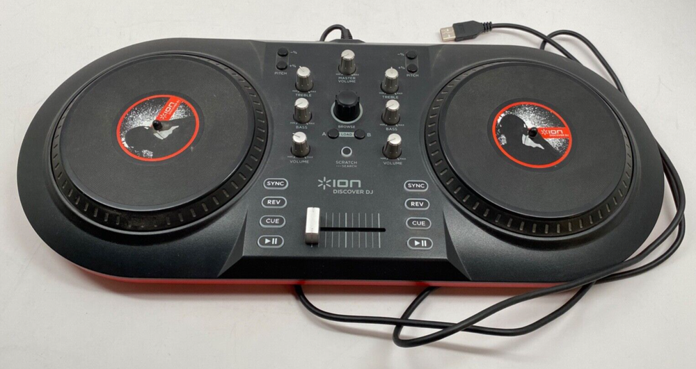 Ion Discover DJ Computer System Dual Turntable USB Controller