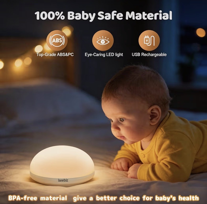 LED Control Smart Bedside Night Light Touch Lamp Bedside Wireless Rechargeable