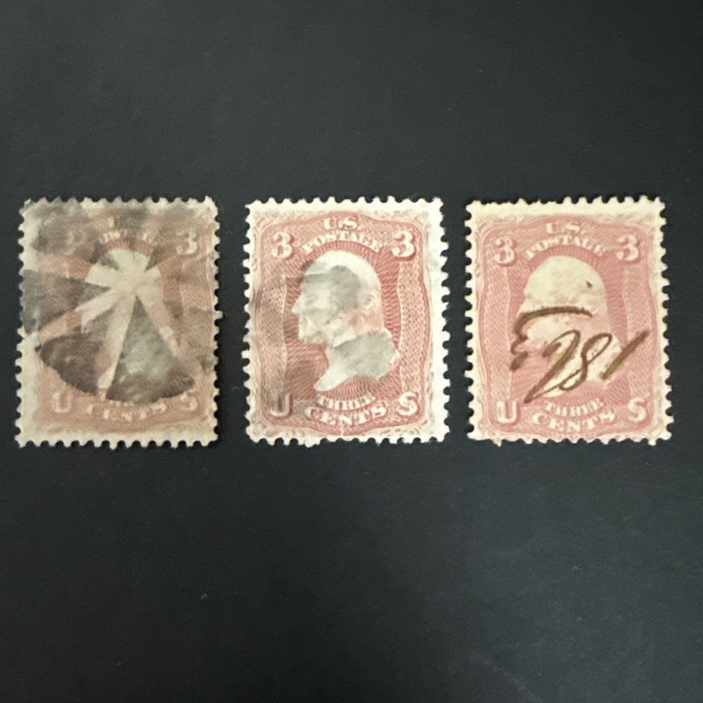 US Scott #64b And #65 X 2 Nicely Centered