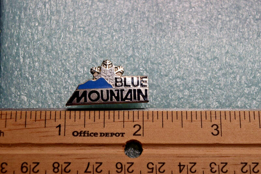 Blue Mountain Snowflake Ski Pin