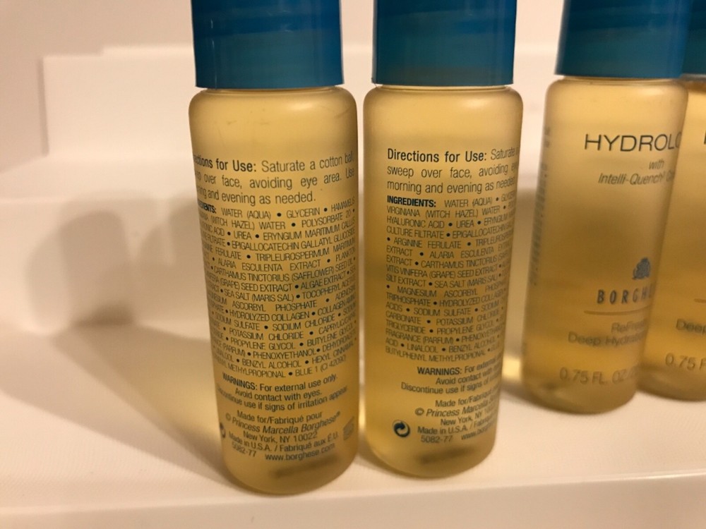 8x BORGHESE HYDROLOGY ReFresh Deep Hydration Toner .75 fl oz ea travel size