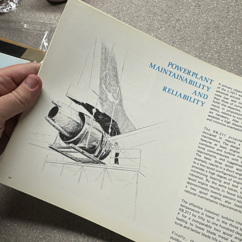 Vintage Lockheed Tri Star Engineering Description Series Propulsion Brochure
