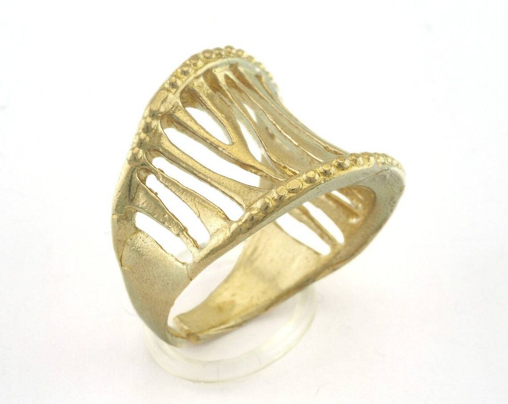 Adjustable Ring Raw brass (19mm 9US inner size) OZ3273 ring20