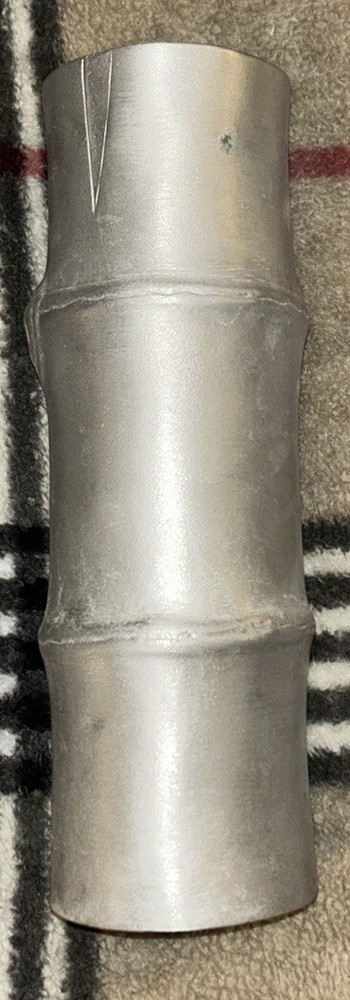 Pewter Colored Bamboo Vase