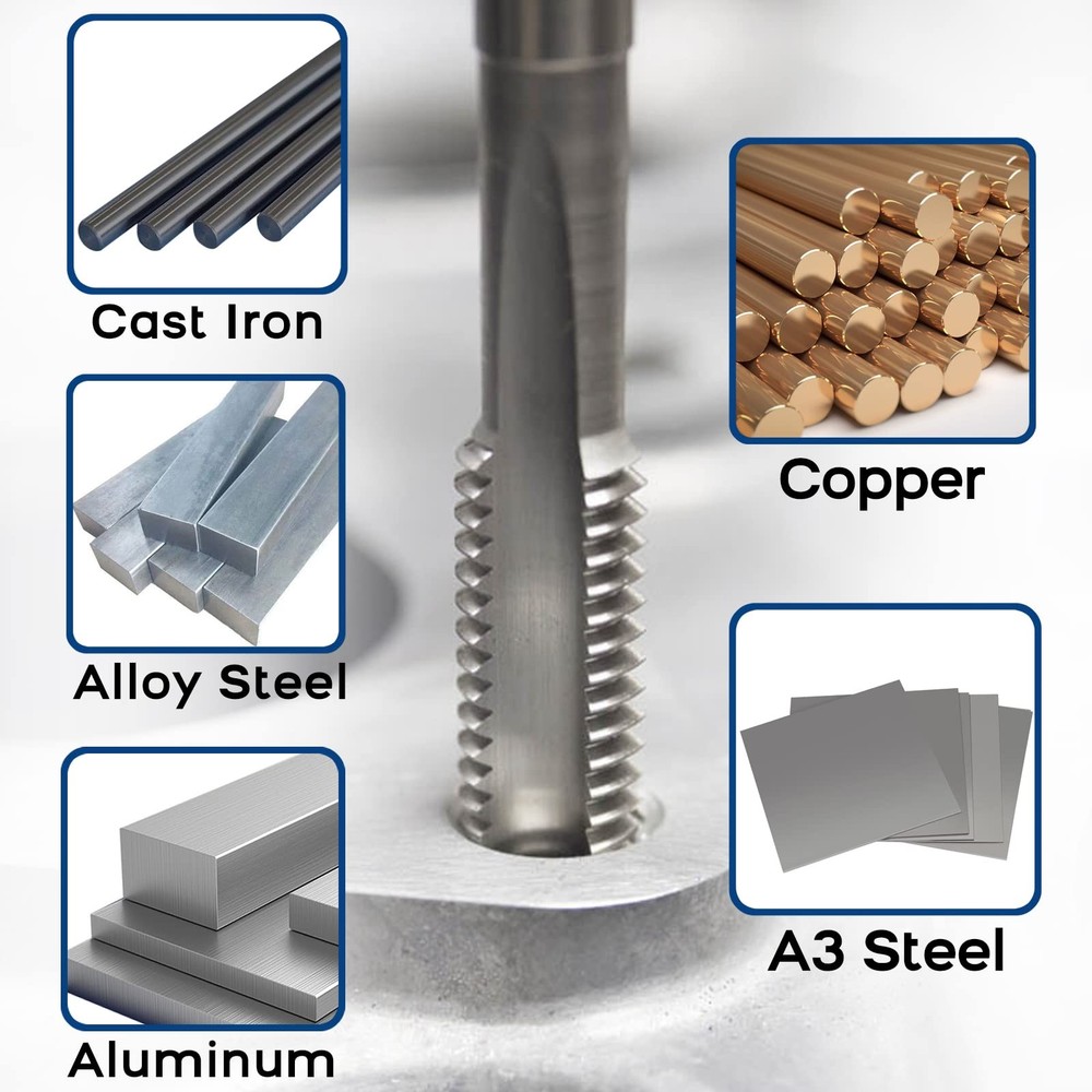 Thread Tap 11/16-16 UN Right Hand HSS Straight Fluted Machine Tool Part