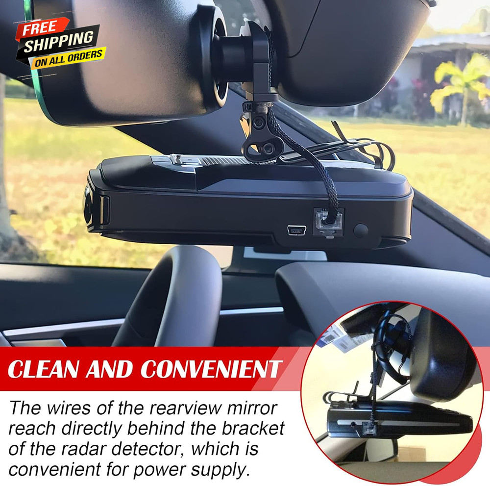 14" Upgraded Mirror Plug Wire Tap Radar Detector Hardwire Power 💪