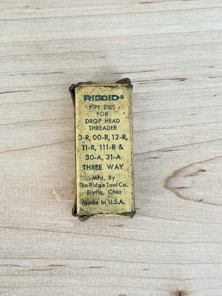 Vintage Rigid 3/4 Pipe Dies