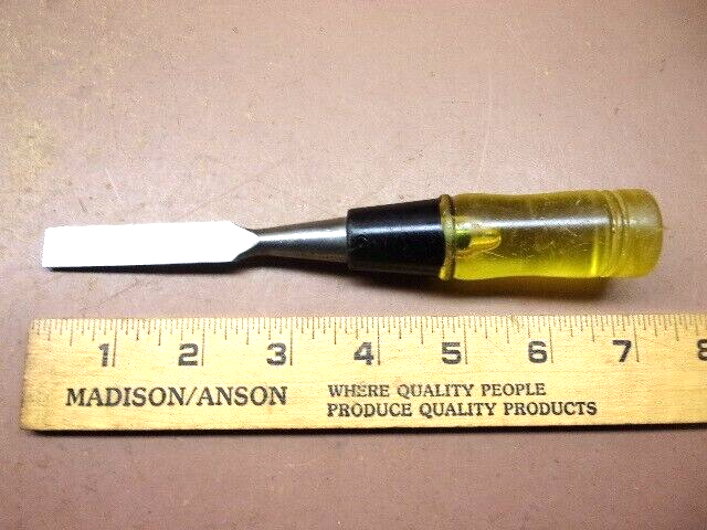 Two (2) Starter Chisels Sears 1/2" Socket & K-D 7/8" Tang Both Clean & Sharp!