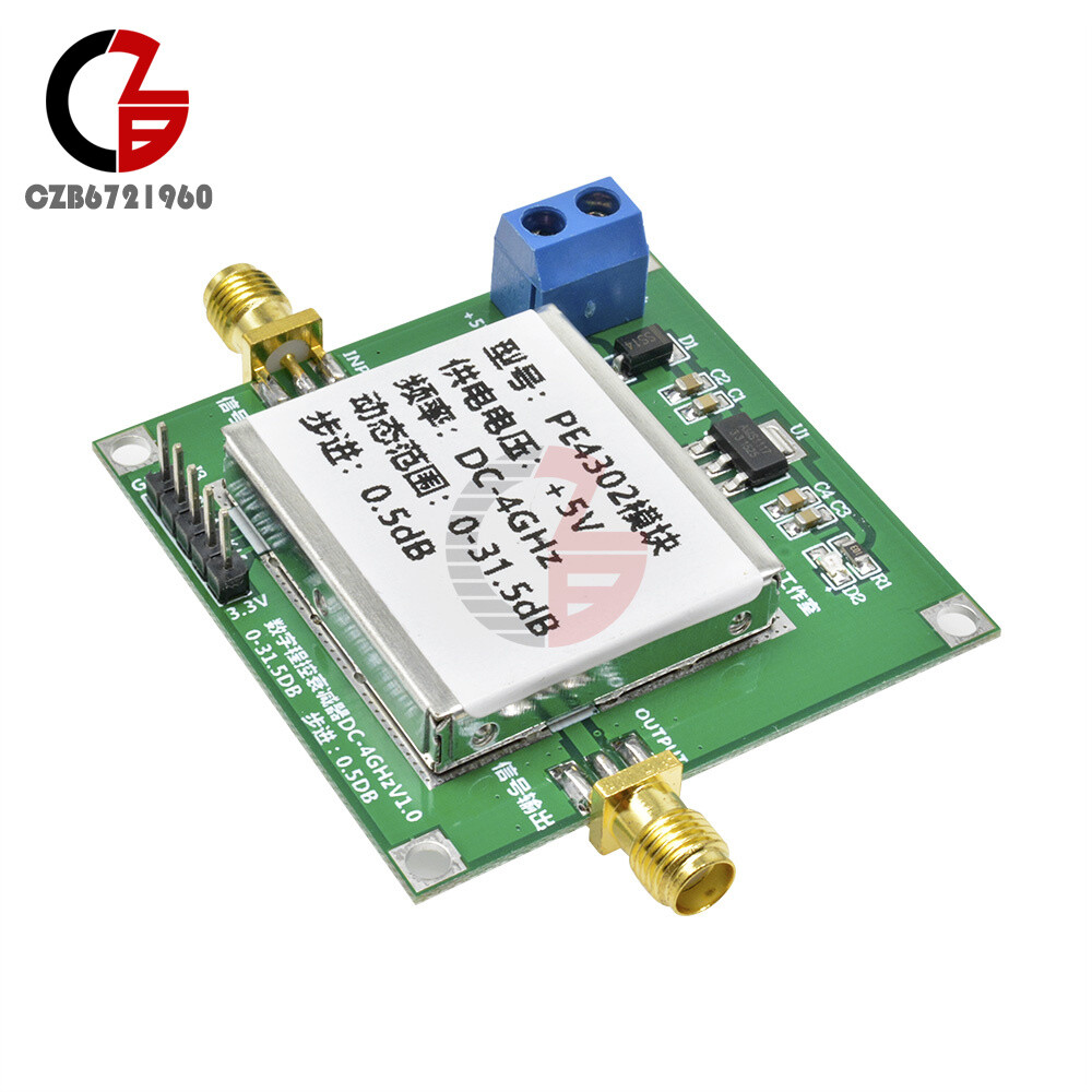 PE4302 Digital RF Step Attenuator Module High Linearity 4GHz 0.5dB RF DSA
