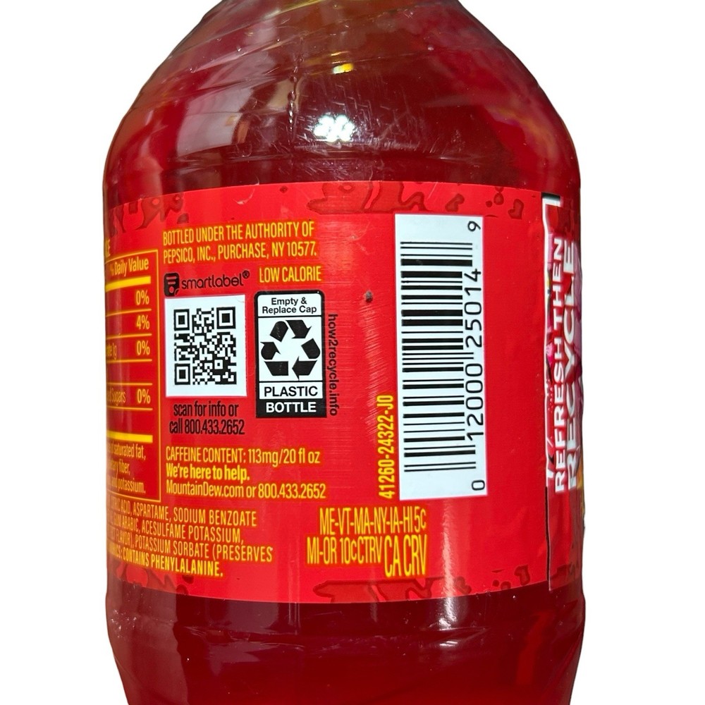 Mountain Dew Zero Sugar Cherry Lemon Trolli 20.0 fl oz 1 Count Bottle