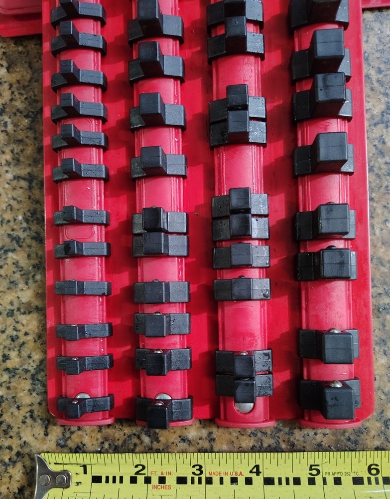 🗽SOCKET RAILS ORGANIZER WITH SOLID METAL BASE 1/4" 3/8" & 1/2" DRIVE