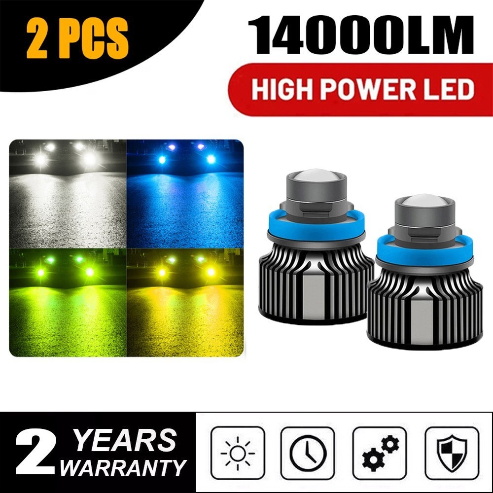 2X 9005 LED Projector Laser Headlights Bulb White/Blue/Yellow/Green Fog Lights