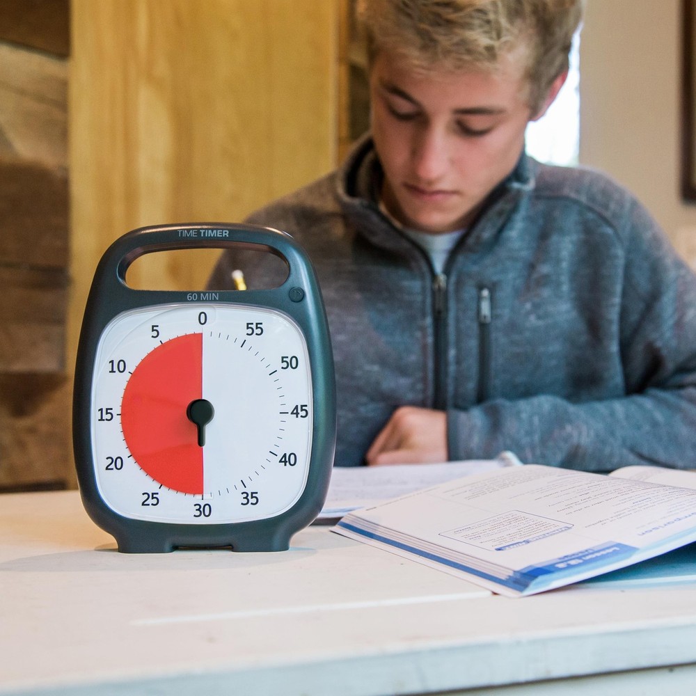 TIME TIMER PLUS 60 Minute Desk Visual Timer - Countdown Timer with Portable H...