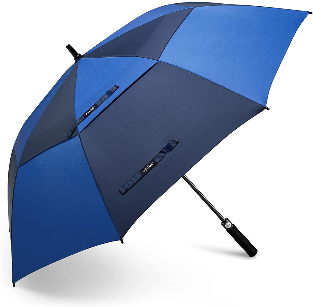 54/62/68 Inch Automatic Open Golf Umbrella Extra Large Oversize Double Canopy Ve