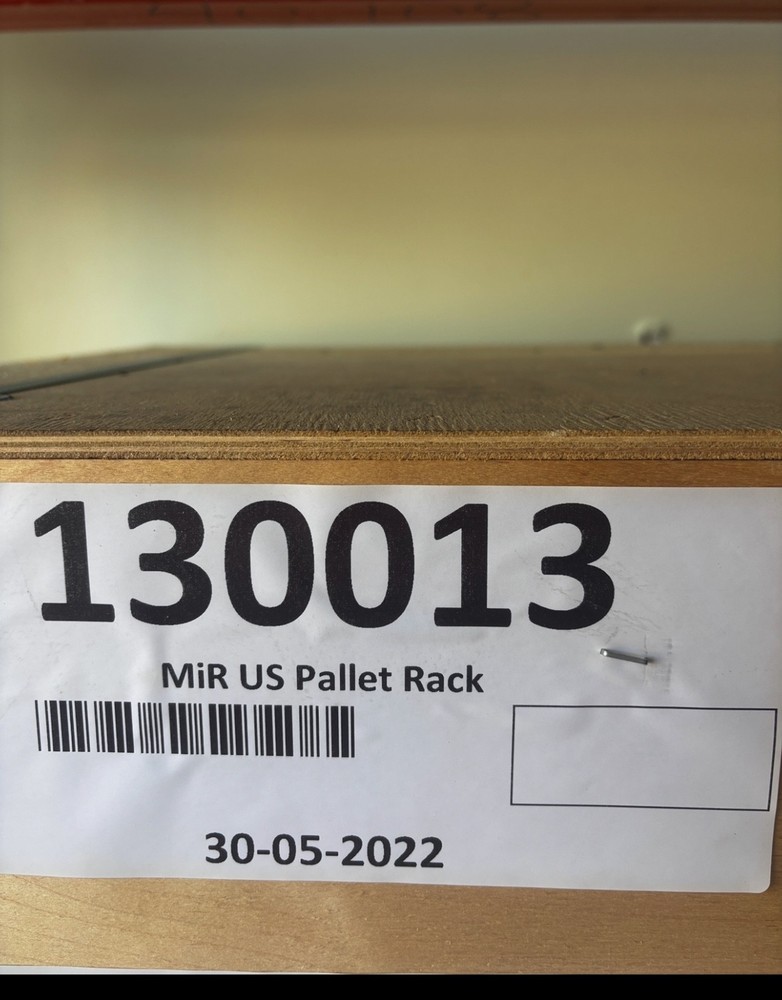 MiR robot pallet rack