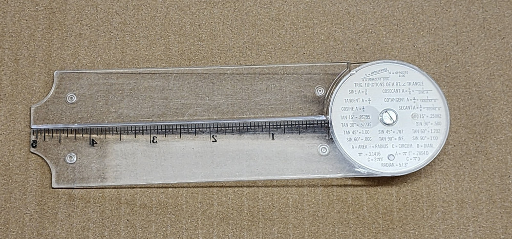 Vintage Pickett & Eckel Tractograph Adjustable Precision Angle Protractor