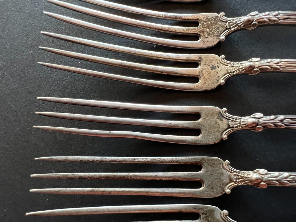 Sterling Silver Strawberry Berry Fork Daniel Low Josephine **READ** Monogrammed