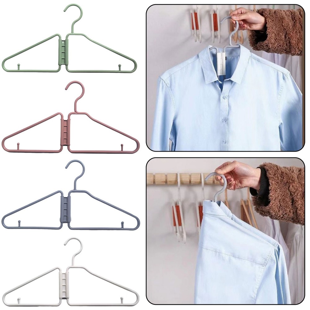 12x Foldable Coat Hanger, Folding Hangers Space Saving, Compact Folding Hangers