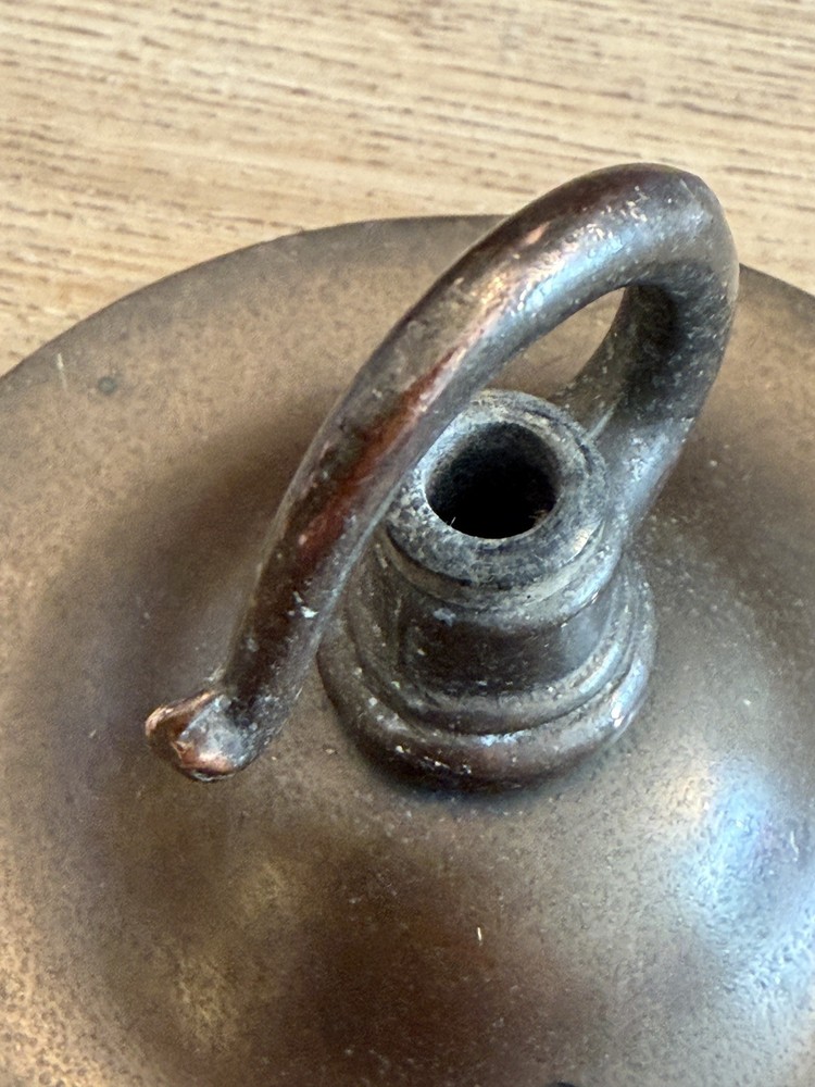 VINTAGE COPPER CHANDELIER CEILING ROSE HOOK ANTIQUE